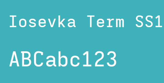 Iosevka Term SS17 MdEx