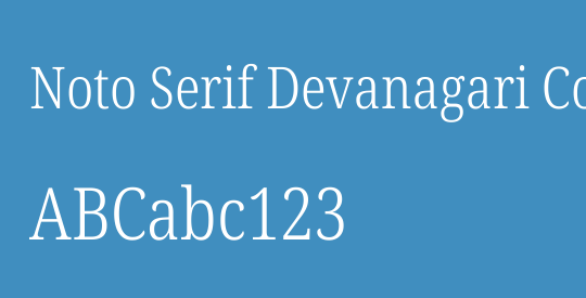 Noto Serif Devanagari Condensed Light