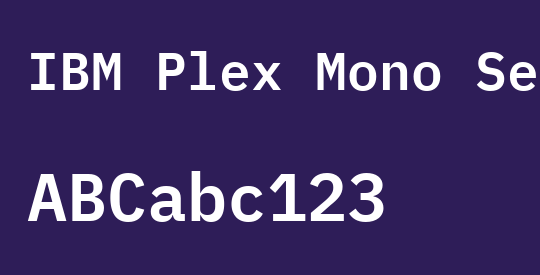 IBM Plex Mono SemiBold