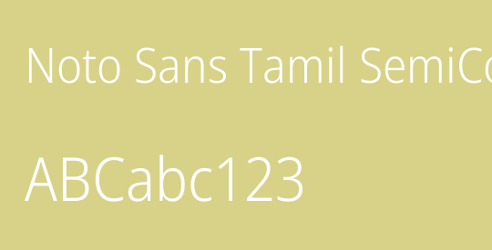 Noto Sans Tamil SemiCondensed Light