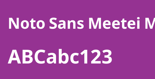 Noto Sans Meetei Mayek