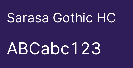 Sarasa Gothic HC