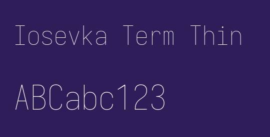 Iosevka Term Thin
