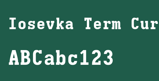 Iosevka Term Curly Slab HvEx