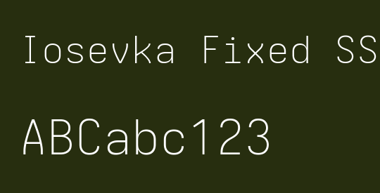 Iosevka Fixed SS08 XLtEx