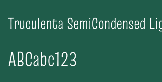 Truculenta SemiCondensed Light