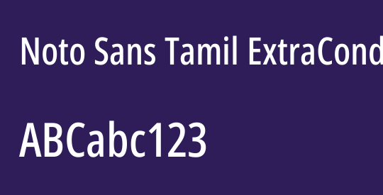 Noto Sans Tamil ExtraCondensed Medium