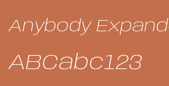 Anybody Expanded ExtraLight