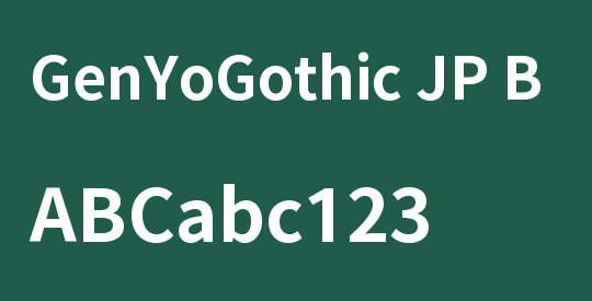 GenYoGothic JP B