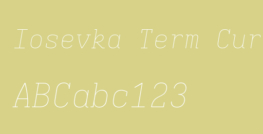Iosevka Term Curly Slab ThEx