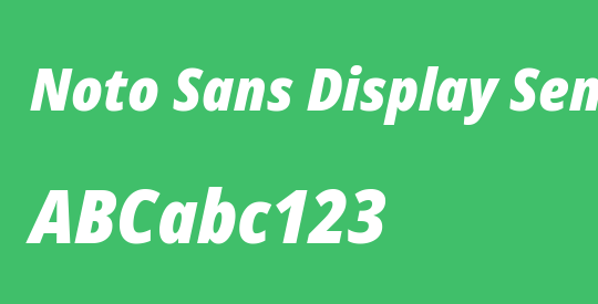 Noto Sans Display SemiCondensed Black