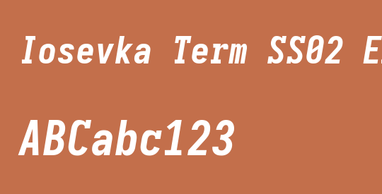 Iosevka Term SS02 Extrabold