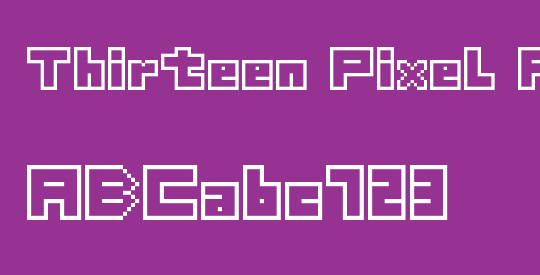 Thirteen Pixel Fonts
