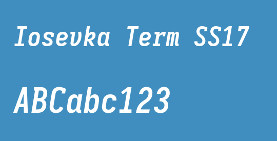 Iosevka Term SS17