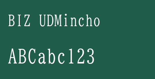 BIZ UDMincho