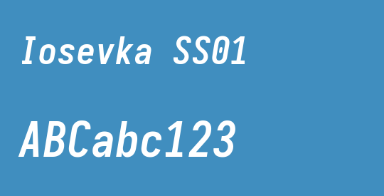 Iosevka SS01