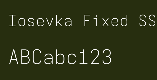 Iosevka Fixed SS09 XLtEx