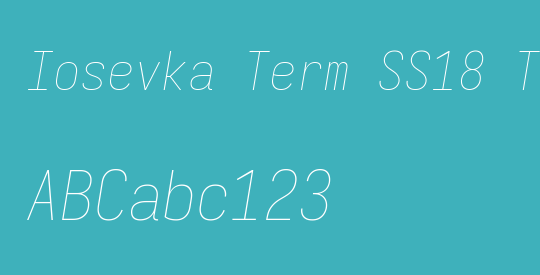 Iosevka Term SS18 Thin