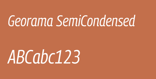 Georama SemiCondensed