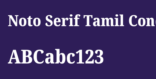 Noto Serif Tamil Condensed ExtraBold