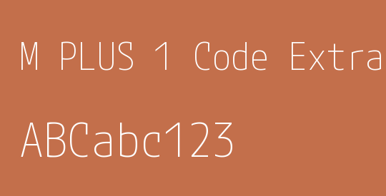 M PLUS 1 Code ExtraLight