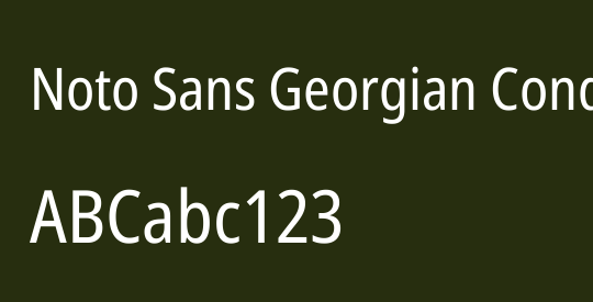 Noto Sans Georgian Condensed