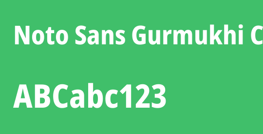 Noto Sans Gurmukhi Condensed ExtraBold