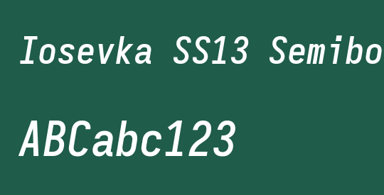 Iosevka SS13 Semibold