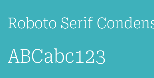 Roboto Serif Condensed ExtraLight