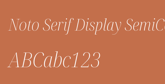 Noto Serif Display SemiCondensed ExtraLight