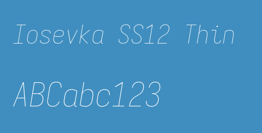 Iosevka SS12 Thin