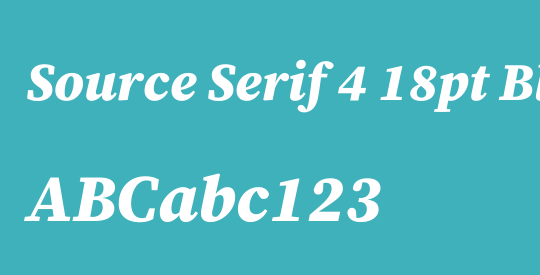 Source Serif 4 18pt Black