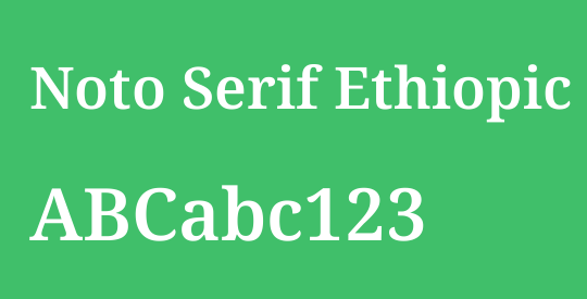 Noto Serif Ethiopic SemiBold