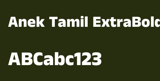 Anek Tamil ExtraBold