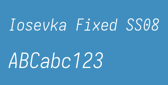 Iosevka Fixed SS08 Light