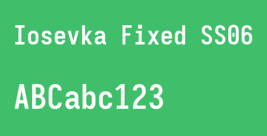 Iosevka Fixed SS06