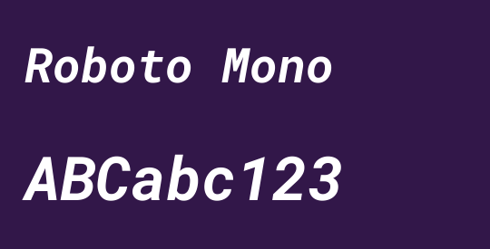 Roboto Mono
