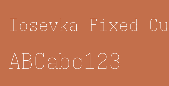 Iosevka Fixed Curly Slab ThEx