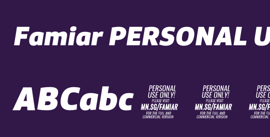 Famiar PERSONAL USE ONLY Black