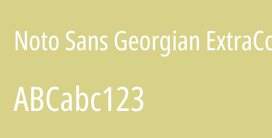 Noto Sans Georgian ExtraCondensed