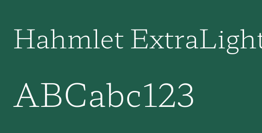 Hahmlet ExtraLight