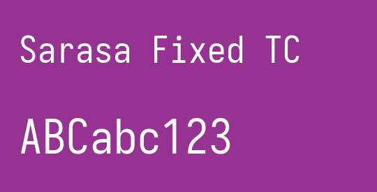 Sarasa Fixed TC