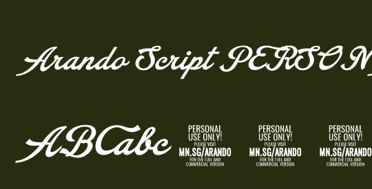 Arando Script PERSONAL USE