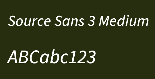 Source Sans 3 Medium