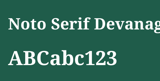 Noto Serif Devanagari
