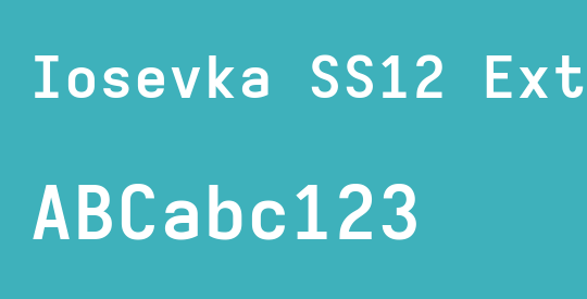 Iosevka SS12 Extended