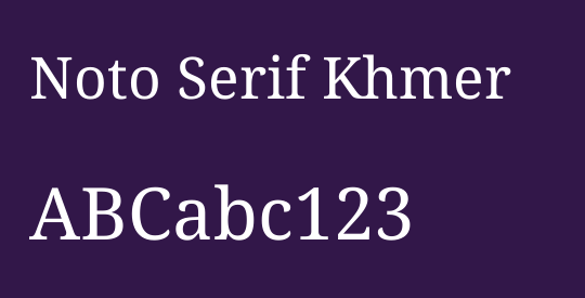 Noto Serif Khmer