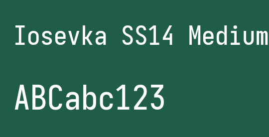 Iosevka SS14 Medium