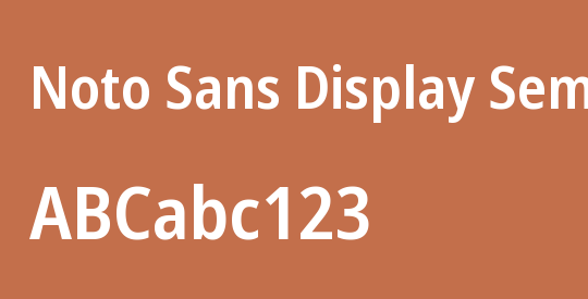 Noto Sans Display SemiCondensed SemiBold
