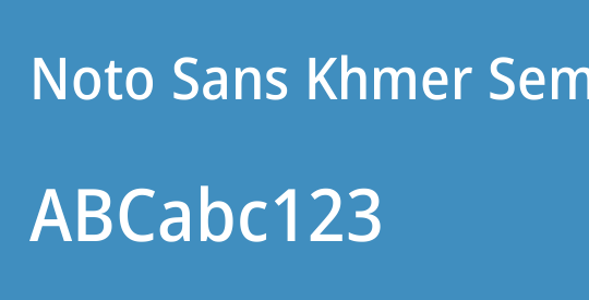 Noto Sans Khmer SemiCondensed Medium